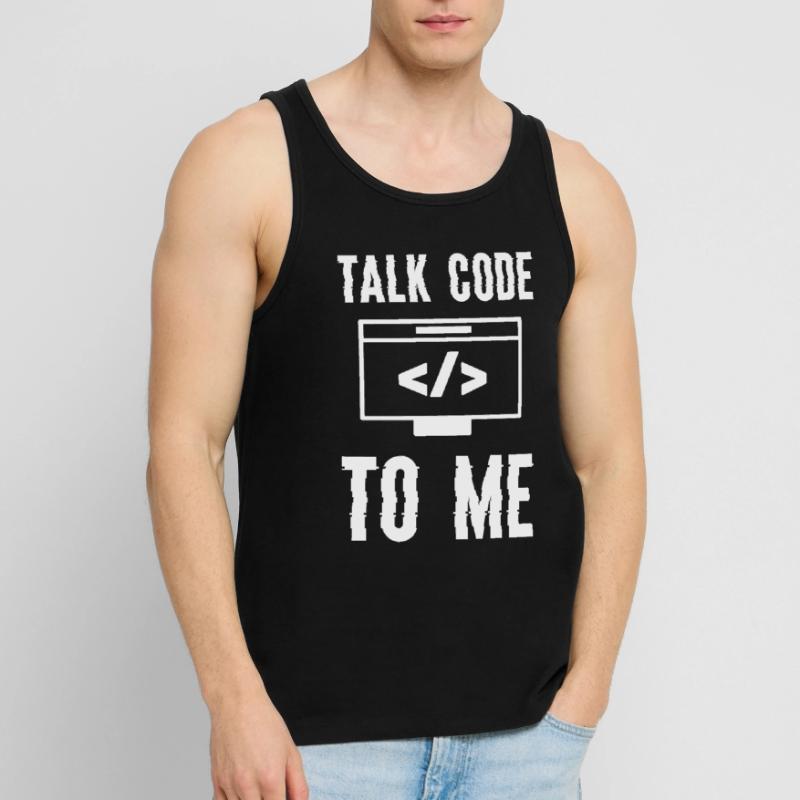 Coding Programming Talk Code To Me Men's Premium Organic Tank Top