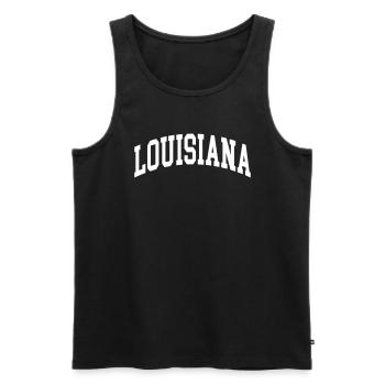 Louisiana - Men's Premium Organic Tank Top - black - Front - AI Model Male 178 light (178cm)