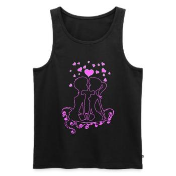 Ein Liebesbeweis für jeden Tag, Paar, Liebe - Männer Premium Bio Tank Top - Schwarz - Vorne - AI Model Male 178 light (178cm)