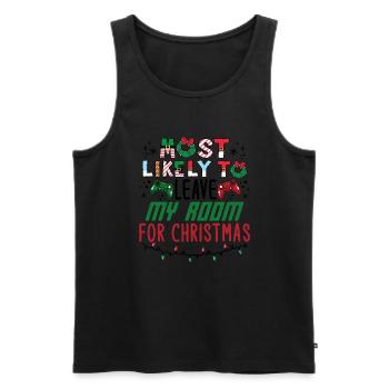 Weihnachten Gaming Gamer Spruch Lustig Humor Xmas - Männer Premium Bio Tank Top - Schwarz - Vorne - Michal (187cm)