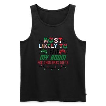 Noël Gamer Gaming Dire Drôle Humour Noël - Débardeur bio Premium Homme - noir - Devant - Michal (187cm)
