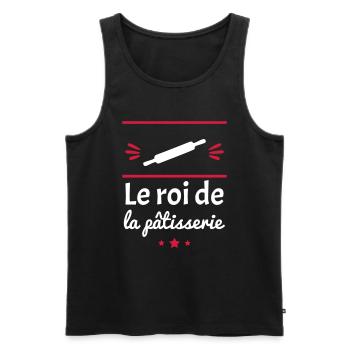 le roi de la patisserie - Débardeur bio Premium Homme - noir - Devant - AI Model Male 178 light (178cm)