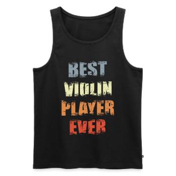 Bester Violinspieler aller Zeiten - Männer Premium Bio Tank Top - Schwarz - Vorne - Michal (187cm)