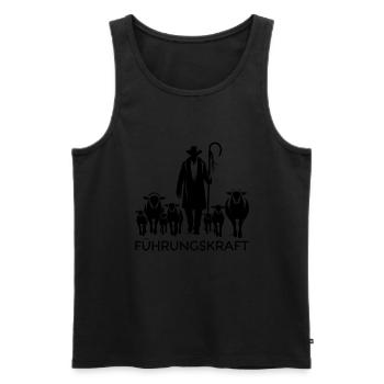 Führungskraft Schafe Hirte Geschenkidee Humor - Männer Premium Bio Tank Top - Schwarz - Vorne - Michal (187cm)