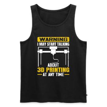 3D Printing Digital 3D Printer Maker - Men's Premium Organic Tank Top - black - Front - AI Model Male 178 light (178cm)