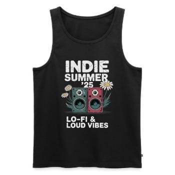 Indie Summer Vibes Lo-Fi Grunge Aesthetic - Männer Premium Bio Tank Top - Schwarz - Vorne - AI Model Male 178 light (178cm)