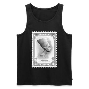 Nefertiti Stamp - Men's Premium Organic Tank Top - black - Front - AI Model Male 178 light (178cm)