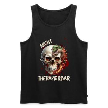 Nicht Therapierbar - Männer Premium Bio Tank Top - Schwarz - Vorne - Michal (187cm)