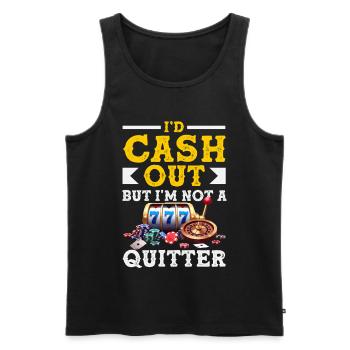 Don't Give Up Casino Roulette Slot Machine Gambling - Men's Premium Organic Tank Top - black - Front - Michal (187cm)