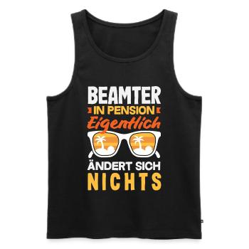 Beamter In Pension Ruhestand - Männer Premium Bio Tank Top - Schwarz - Vorne - Michal (187cm)