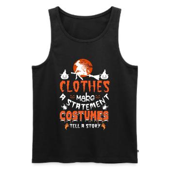 Clothes Statement Costumes Story Halloween Hexe - Männer Premium Bio Tank Top - Schwarz - Vorne - Michal (187cm)