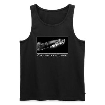 Nur beißen, wenn - Männer Premium Bio Tank Top - Schwarz - Vorne - AI Model Male 178 light (178cm)