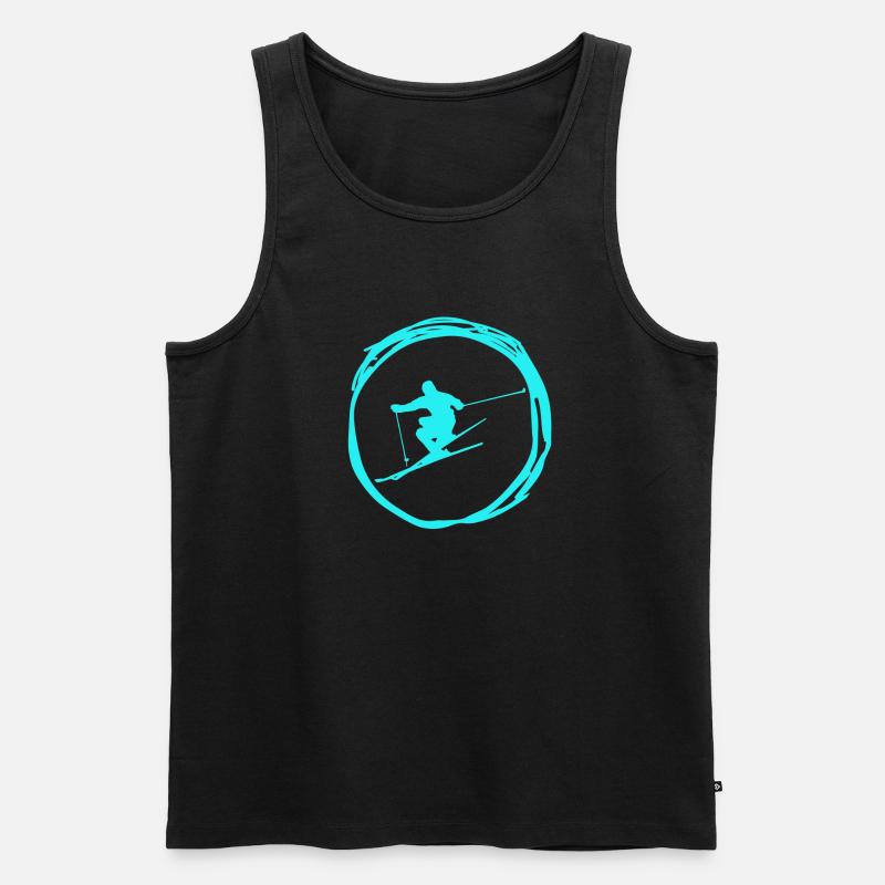 skiing - Männer Premium Bio Tank Top - Schwarz