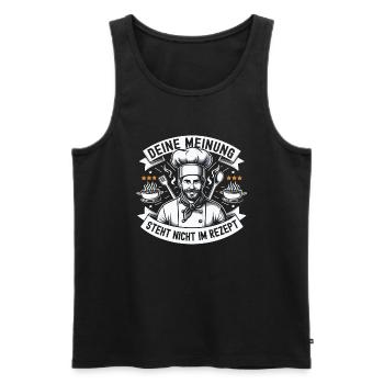 Lustiger Koch Spruch - Männer Premium Bio Tank Top - Schwarz - Vorne - Michal (187cm)