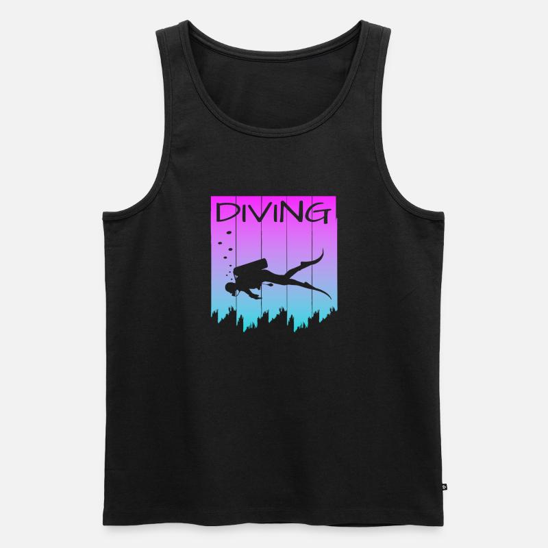tauchen - Männer Premium Bio Tank Top - Schwarz