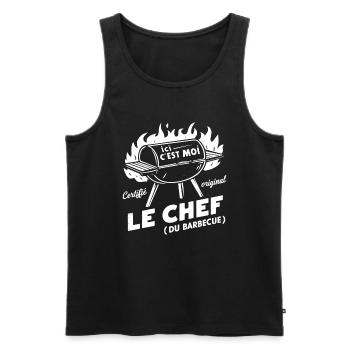 I'm the leader - Men's Premium Organic Tank Top - black - Front - Michal (187cm)