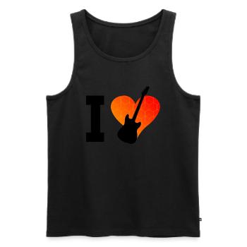 Guitariste Guitariste Femmes Guitare Hommes Gitarris - Débardeur bio Premium Homme - noir - Devant - Michal (187cm)