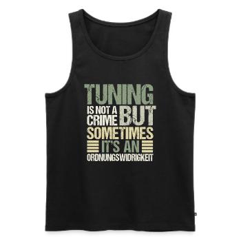 Tuning is not a Crime but Sometimes... - Männer Premium Bio Tank Top - Schwarz - Vorne - Michal (187cm)