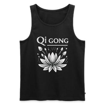 Meditation - Männer Premium Bio Tank Top - Schwarz - Vorne - Michal (187cm)