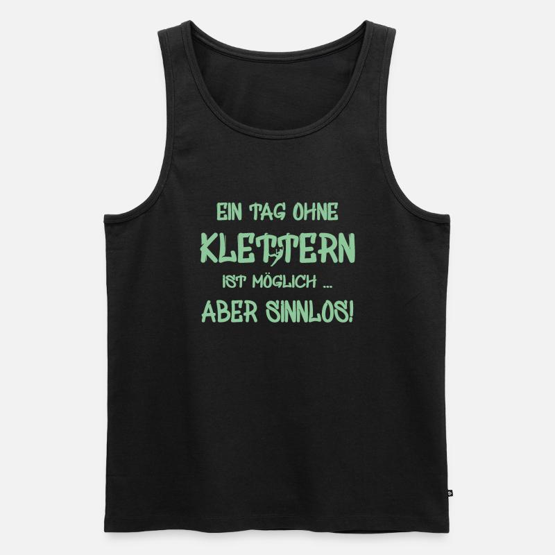 Kletterer Boulderer klettern bouldern - Männer Premium Bio Tank Top - Schwarz