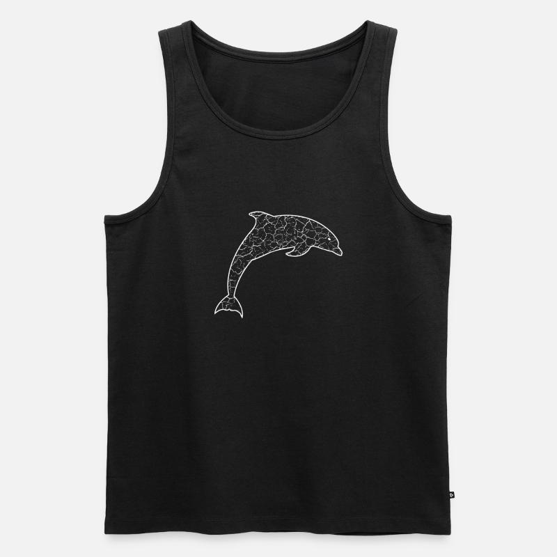 Delfin - Männer Premium Bio Tank Top - Schwarz