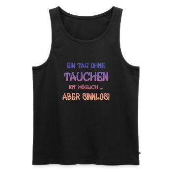 tauchen diving - Männer Premium Bio Tank Top - Schwarz - Vorne - Michal (187cm)
