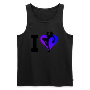 Kickboxing Women Kickboxer Kickboxing - Men's Premium Organic Tank Top - black - Front - AI Model Male 178 light (178cm)