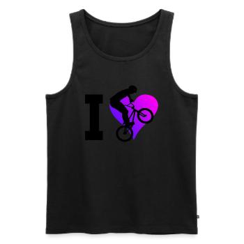 bmx Femmes BMX vélo vélo vélo hommes - Débardeur bio Premium Homme - noir - Devant - Michal (187cm)