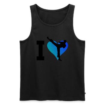 Boxe féminine Kickboxing Kickboxing Kickboxing - Débardeur bio Premium Homme - noir - Devant - Michal (187cm)
