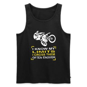 Moto Cross - Motocross - Supercross - Men's Premium Organic Tank Top - black - Front - Michal (187cm)