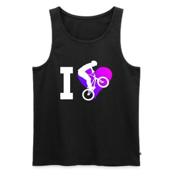 bmx jungen Herren bmx Damen Bike Radfahren - Männer Premium Bio Tank Top - Schwarz - Vorne - Michal (187cm)