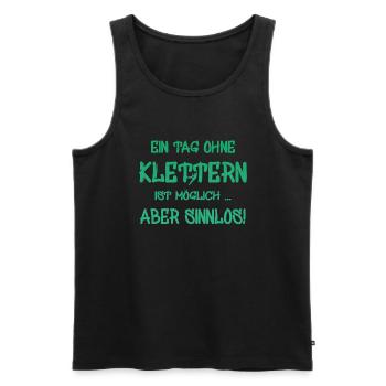 Geschenk Kletterer Boulderer klettern bouldern - Männer Premium Bio Tank Top - Schwarz - Vorne - AI Model Male 178 light (178cm)