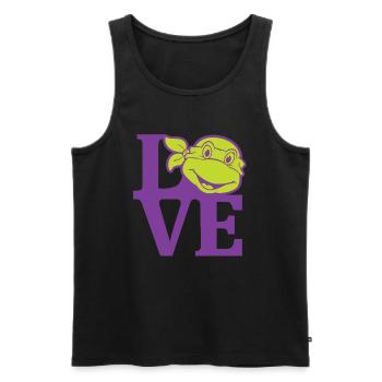 Teenage Mutant Ninja Turtles Love - Men's Premium Organic Tank Top - black - Front - AI Model Male 178 light (178cm)