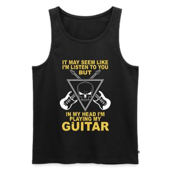 guitare - Débardeur bio Premium Homme - noir - Devant - Michal (187cm)