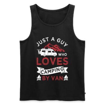 just a guy loves camper camping van - Men's Premium Organic Tank Top - black - Front - AI Model Male 178 light (178cm)