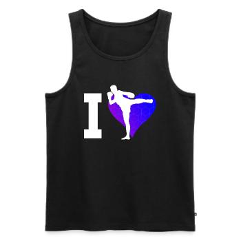 Boxe Thaïlandaise Femmes Boxe Thaïlandaise Hommes Boxeur thaïlandais - Débardeur bio Premium Homme - noir - Devant - Michal (187cm)
