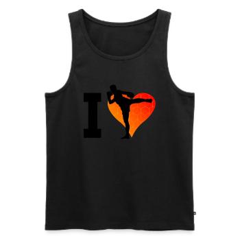 Thai boxers Thai boxing Muay Thai Thai boxing - Men's Premium Organic Tank Top - black - Front - AI Model Male 178 light (178cm)