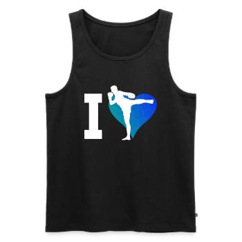 Muay Thai Boxe Thaï Homme Boxe Thaï Femmes - Débardeur bio Premium Homme - noir - Devant - Michal (187cm)