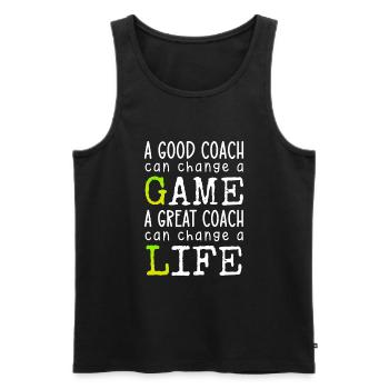 Tainer Trainerin Spruch Geschenk - Männer Premium Bio Tank Top - Schwarz - Vorne - Michal (187cm)