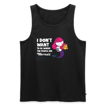Mermaid - Men's Premium Organic Tank Top - black - Front - AI Model Male 178 light (178cm)