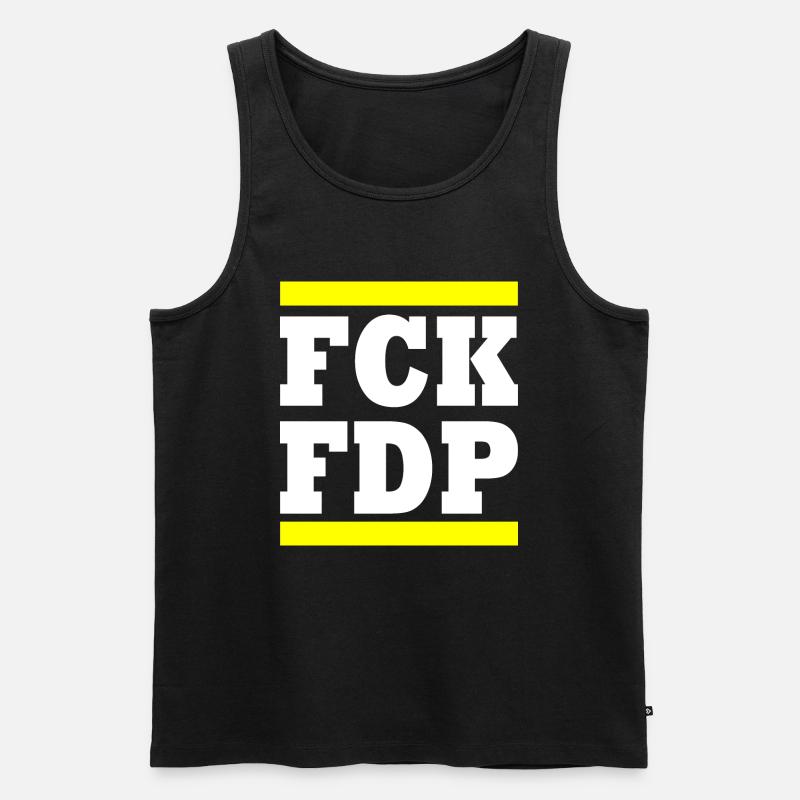 Fck fdp - Männer Premium Bio Tank Top - Schwarz