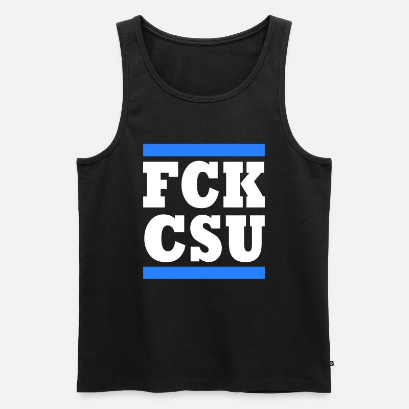 Fck csu - Männer Premium Bio Tank Top - Schwarz