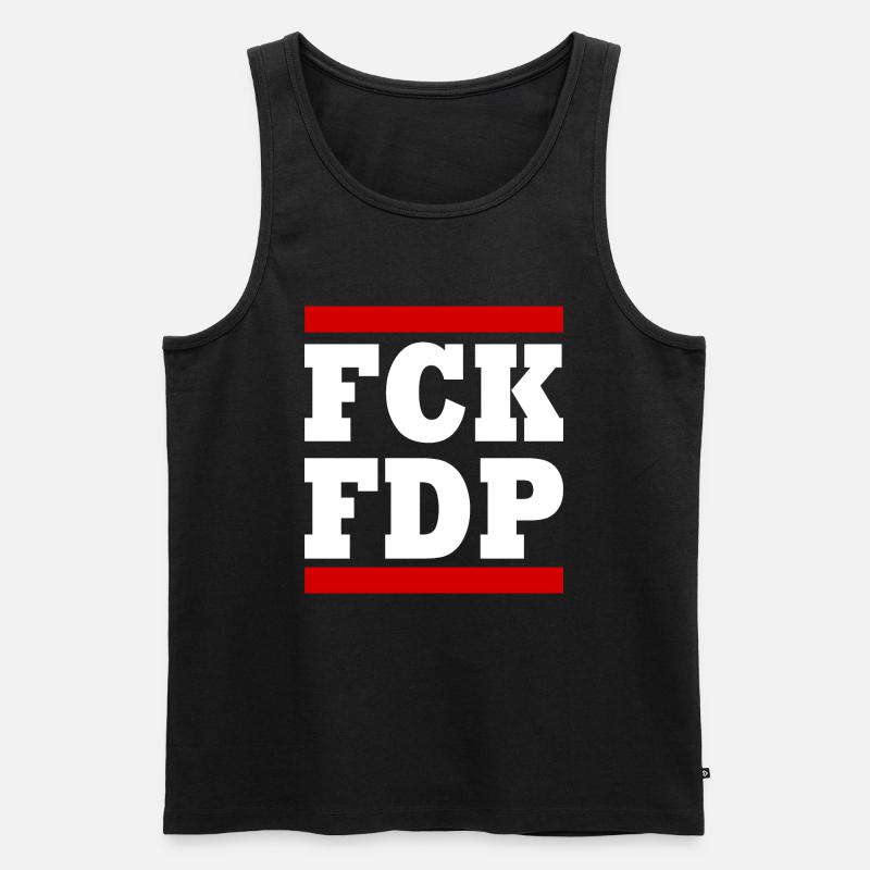 Fck fdp - Männer Premium Bio Tank Top - Schwarz