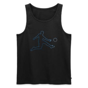 Football Hommes Football Football Spi - Débardeur bio Premium Homme - noir - Devant - Michal (187cm)