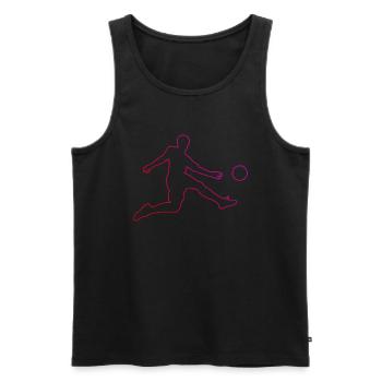 Football Football Soccer Football féminin Jeu - Débardeur bio Premium Homme - noir - Devant - Michal (187cm)