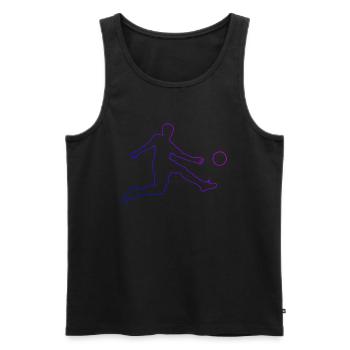 Fussballspiel Herren Soccer Fussballspielen - Männer Premium Bio Tank Top - Schwarz - Vorne - Michal (187cm)