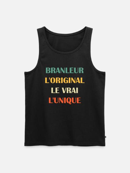 branleur - Débardeur bio Premium Homme - noir
