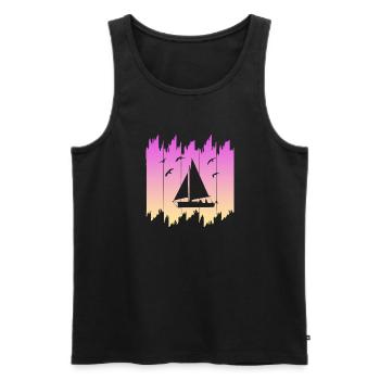 Segeln - Männer Premium Bio Tank Top - Schwarz - Vorne - Michal (187cm)
