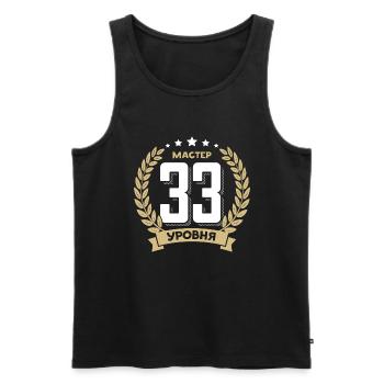 33 Geburtstag Russland 33. Jahre Russisch - Männer Premium Bio Tank Top - Schwarz - Vorne - Michal (187cm)