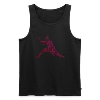 Kungfu Kung Fu Arts Martiaux Wushu Hommes - Débardeur bio Premium Homme - noir - Devant - AI Model Male 178 light (178cm)